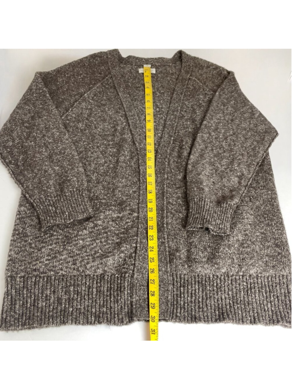 Lucky Brand Women's Cardigan Sweater Open Long Sleeve Brown Knit Pockets Size M - Picture 3 of 11